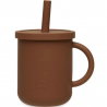 Gobelet avec paille | Caramel