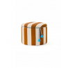 Mini-pouf rond | Rayures Caramel