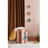 Mini-pouf rond | Rayures Caramel