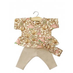 Ensemble Ophélia | Top en gaze de coton et legging Indienne rosée avec headband