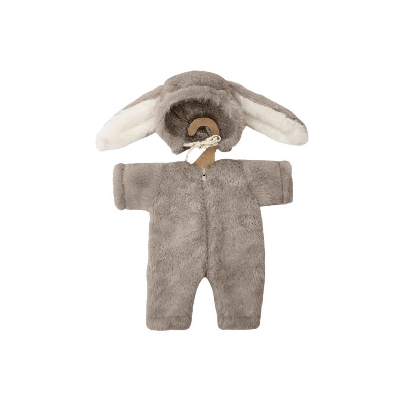 Ensemble bunny en fausse fourrure beige