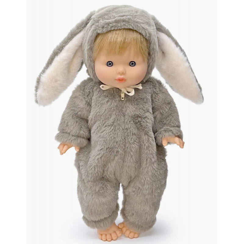 Ensemble bunny en fausse fourrure beige