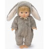 Ensemble bunny en fausse fourrure beige