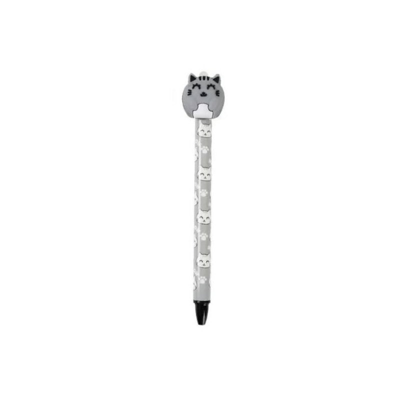 Stylo effaçable 3D | Chat gris