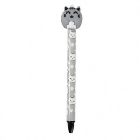 Stylo effaçable 3D | Chat gris - Sélection déco