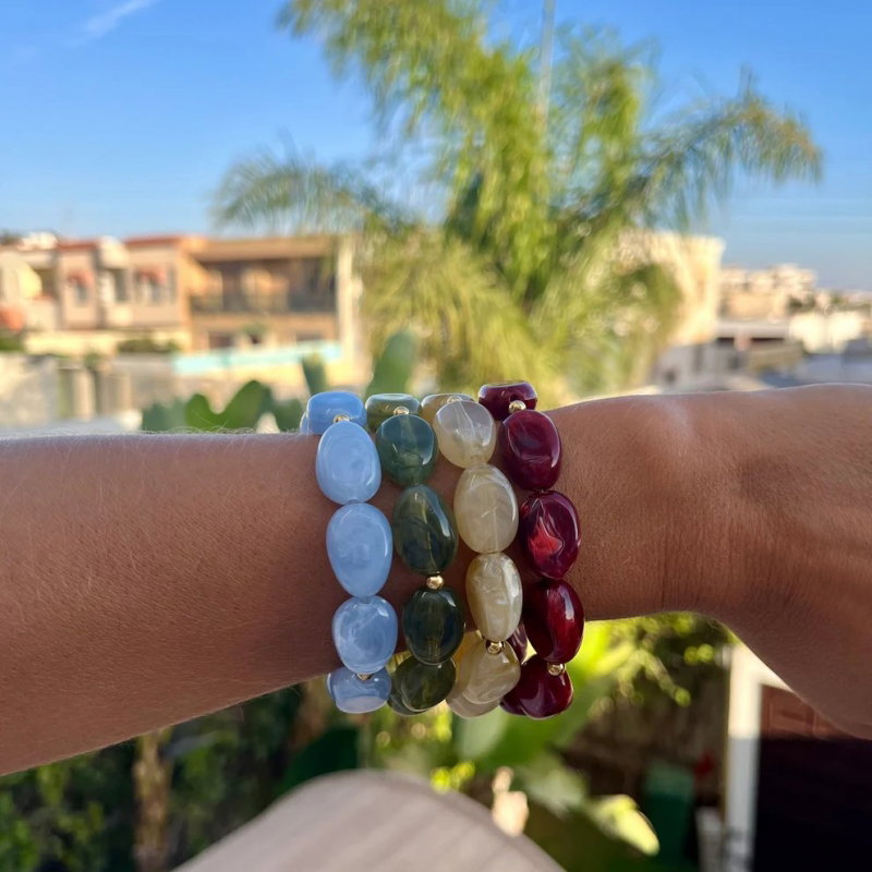 Bracelet Bougainvillier - Bleu ciel