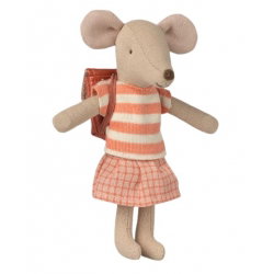 Grande soeur souris | Sac à dos rose - Maileg