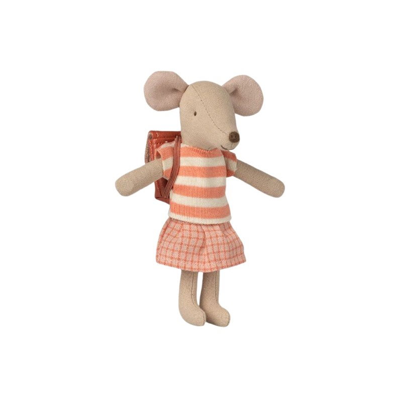 Grande soeur souris | Sac à dos rose