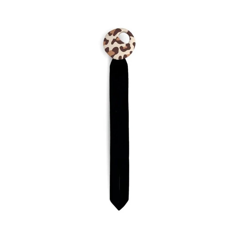 Attache tétine "Pebble" | Black/Graou