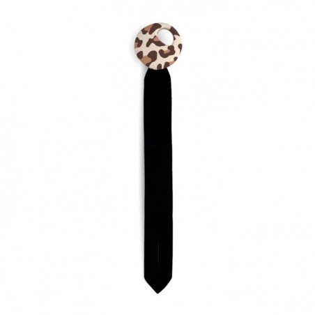 Attache tétine "Pebble" | Black/Graou - Elhée