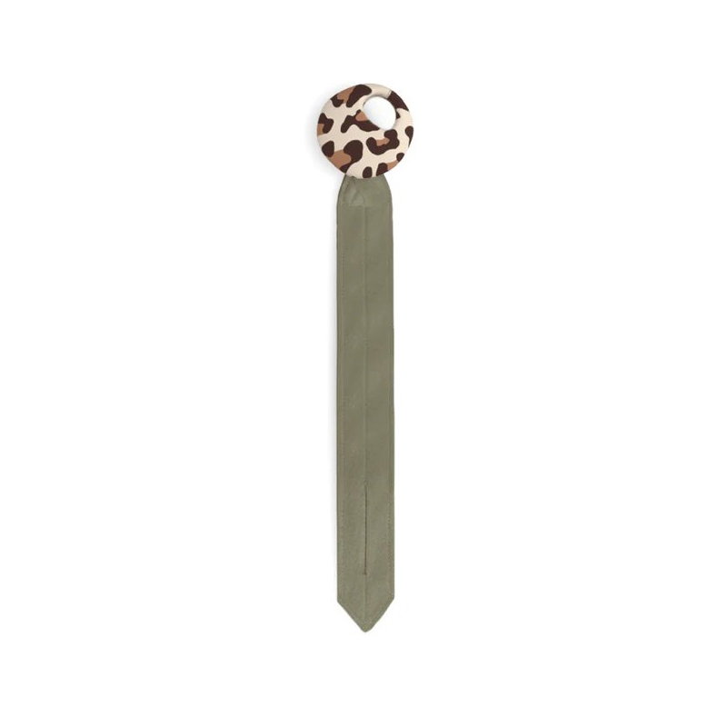 Attache tétine "Pebble" | Kaki/Graou
