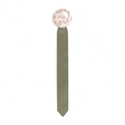 Attache tétine "Pebble" | Kaki/Graou Pink - Elhée