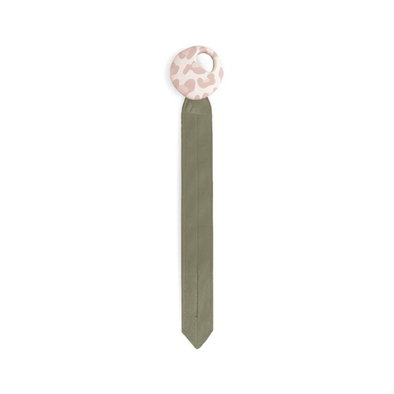 Attache tétine "Pebble" | Kaki/Graou Pink