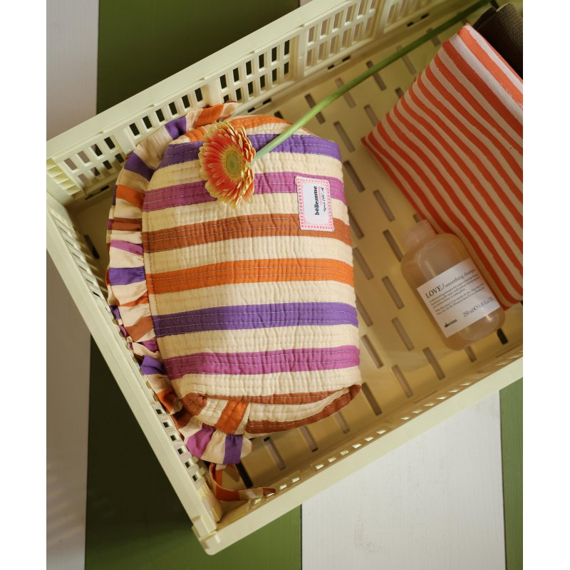 Trousse de toilette Bonnie | Rayures multicolores