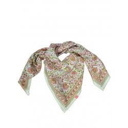Foulard Grand format | Haydee sorbet rose pistache - Bëllemme