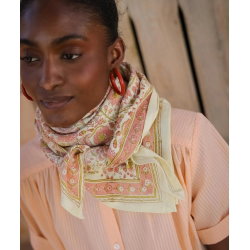 Foulard Grand format | Haydee sorbet rose pistache