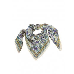 Foulard Grand format | Haydee sorbet citron vert violette - Bëllemme