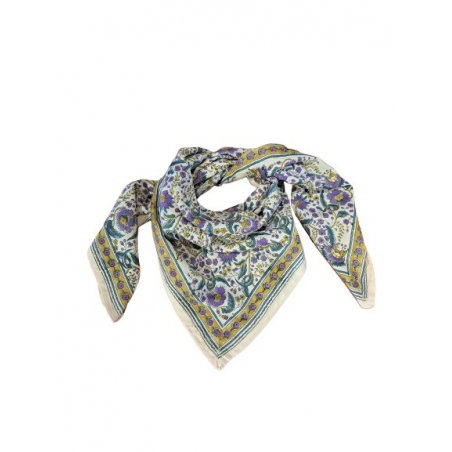 Foulard Grand format | Haydee sorbet citron vert violette - Bëllemme