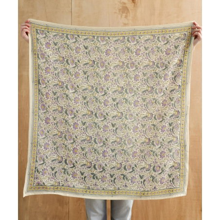 Foulard Grand format | Haydee sorbet citron vert violette - Bëllemme