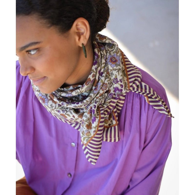 Foulard Grand format | Ashley lavande