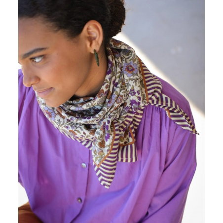 Foulard Grand format | Ashley lavande - Bëllemme