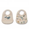 Lot de 2 bavoirs silicone | Creatures de la mer