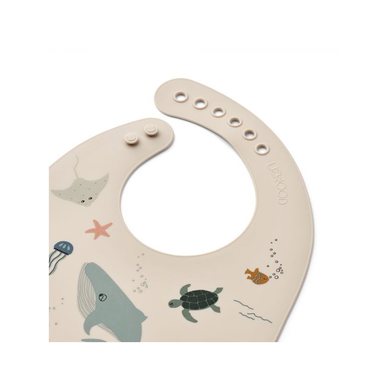 Lot de 2 bavoirs silicone | Creatures de la mer
