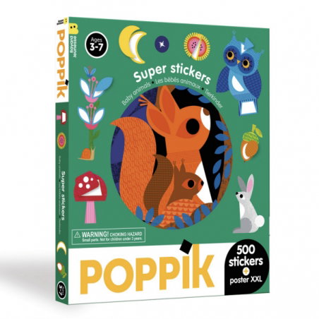 Super Stickers | Les bébés animaux - Poppik