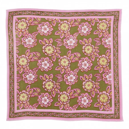 Petit Foulard Indien | Jakarta olive - Bonheur du jour