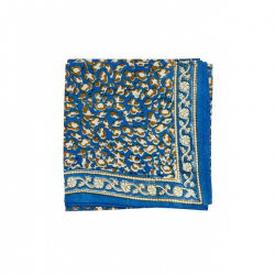 Foulard Indien | Leopard Bleu klein - Bonheur du jour