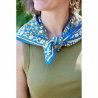 Petit Foulard Indien | Leopard Bleu klein