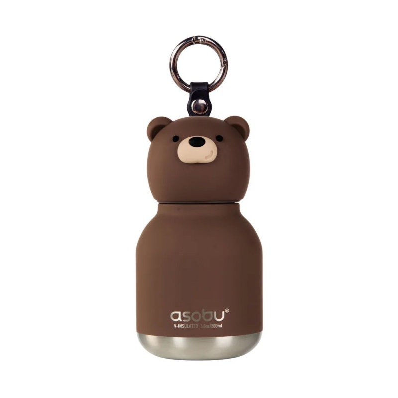 Mini gourde isotherme 200 ml  | Ours brun