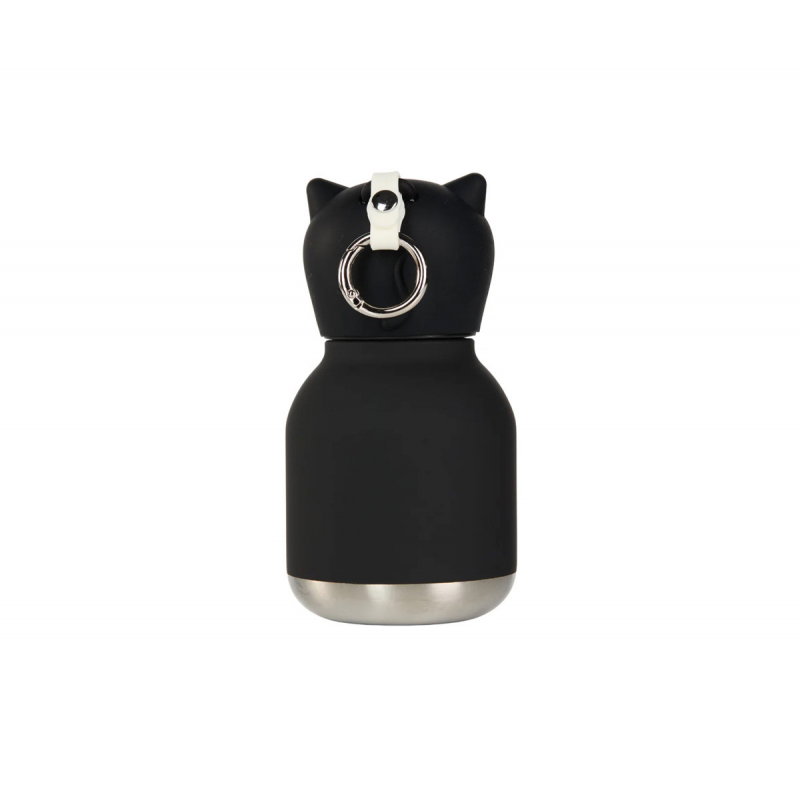 Mini gourde isotherme 200 ml  | Chat noir