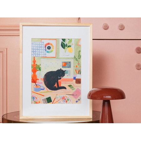 Coffret de peinture au numéro | La pause du chat - La petite épicerie