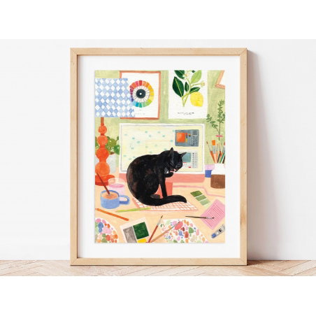 Coffret de peinture au numéro | La pause du chat - La petite épicerie