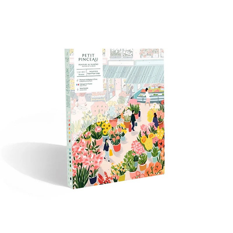 Coffret de peinture au numéro | Flower Market par Zaze Art