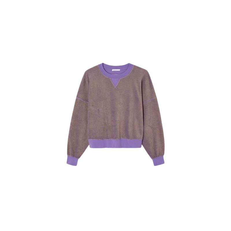 Sweat femme Fuxom | Rayures Prune