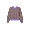 Sweat femme Fuxom | Rayures Prune