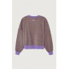 Sweat femme Fuxom | Rayures Prune