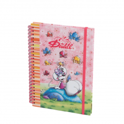 Carnet A5 spiral Diddl | Rose