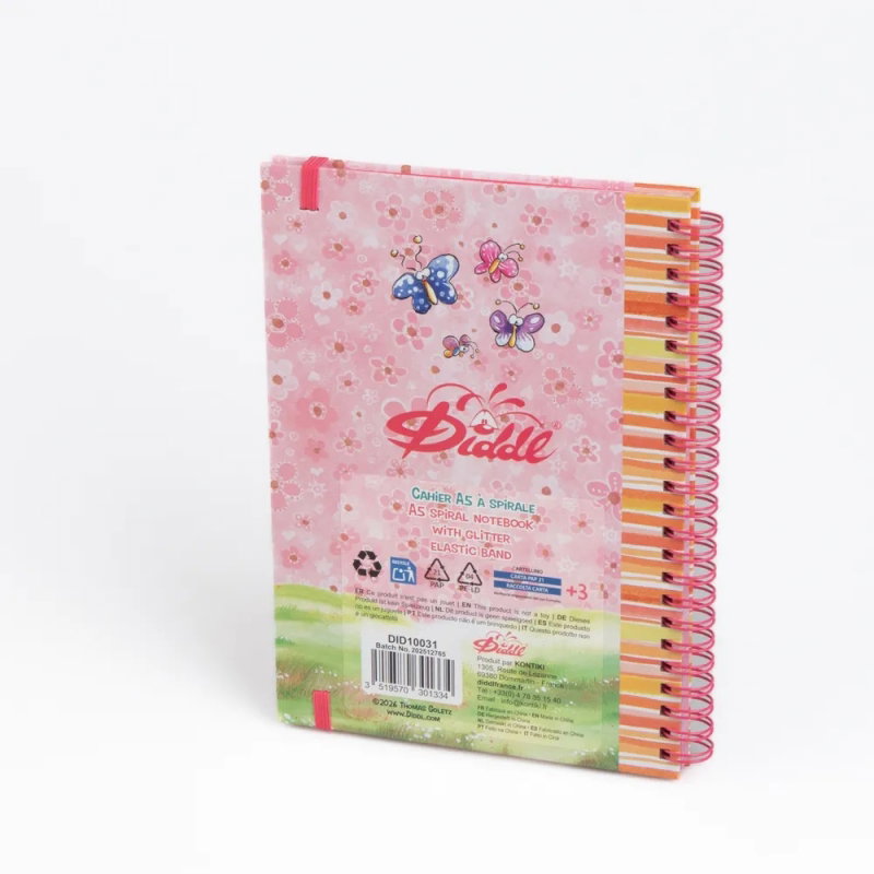 Carnet A5 spiral Diddl | Rose