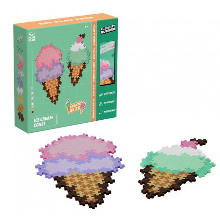 Puzzle - Cornet de glaces - 250 pièces - Plus Plus
