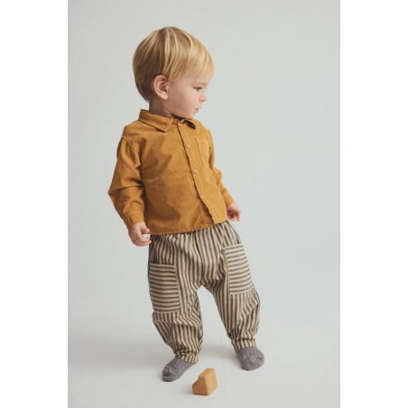 Pantalon à rayures Nepal | Stone - Cozmo