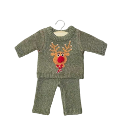 Babies - Ensemble 2 pièces mixte en tricot Petit renne vert