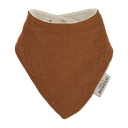 Bavoir bandana gaze | Caramel - Atelier wagram