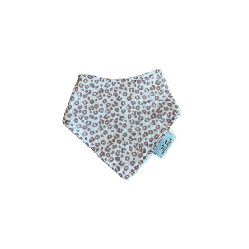 Bavoir bandana gaze | Léopard