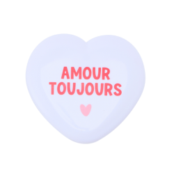 Miroir de poche blanc | Amour toujours - Atelier wagram