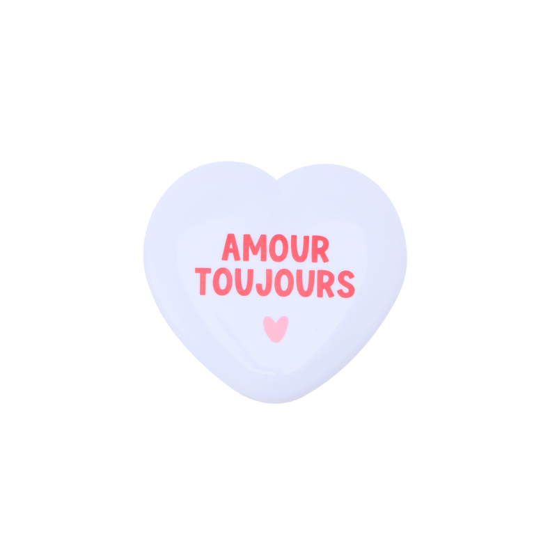 Miroir de poche blanc | Amour toujours