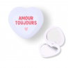 Miroir de poche blanc | Amour toujours