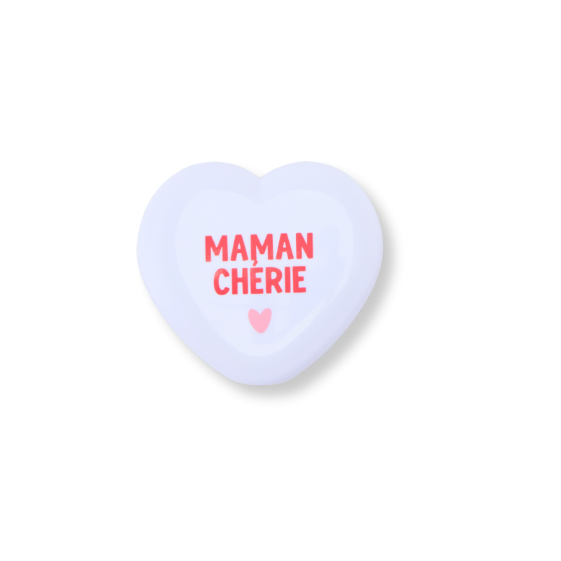 Miroir de poche blanc | Maman chérie